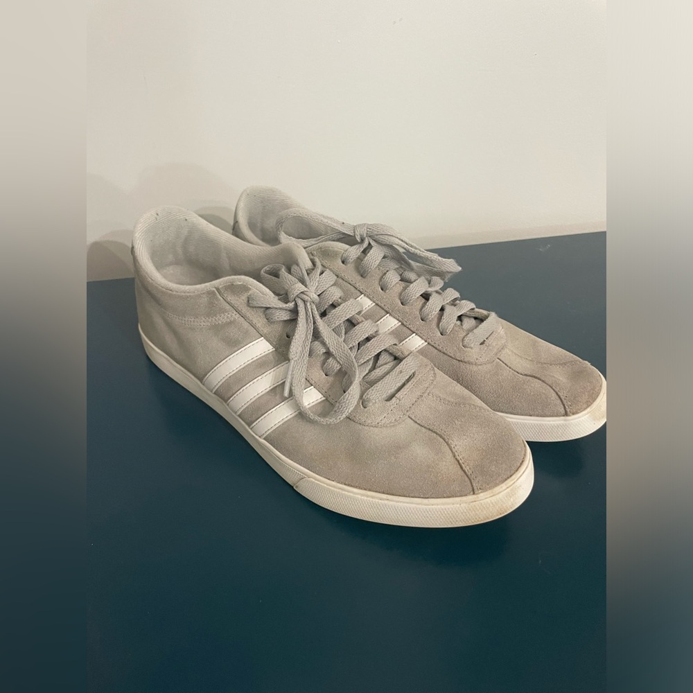 Adidas grey suede shoes, women’s 11